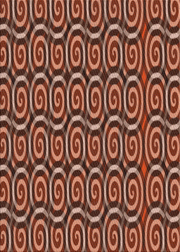 Patterned Sunrise Orange Modern Rug, pat3483