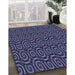 Machine Washable Transitional Slate Blue Rug in a Family Room, wshpat3484blu