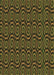 Patterned Dark Yellow Green Rug, pat3484brn