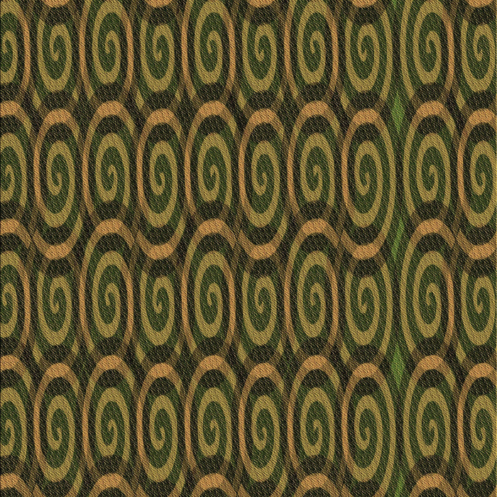 Patterned Dark Yellow Green Rug, pat3484brn