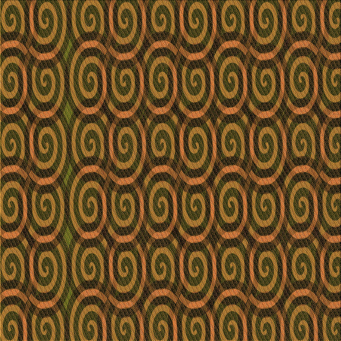 Round Patterned Red Rug, pat3484org