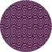 Square Patterned Orchid Purple Rug, pat3484pur