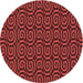 Square Patterned Crimson Red Rug, pat3484rd