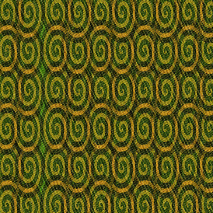 Round Patterned Dark Yellow Green Rug, pat3484yw