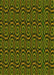 Patterned Dark Yellow Green Rug, pat3484yw