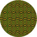 Square Machine Washable Transitional Dark Yellow Green Rug in a Living Room, wshpat3484yw