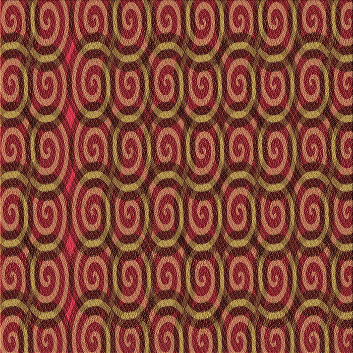 Round Patterned Cranberry Red Rug, pat3485org