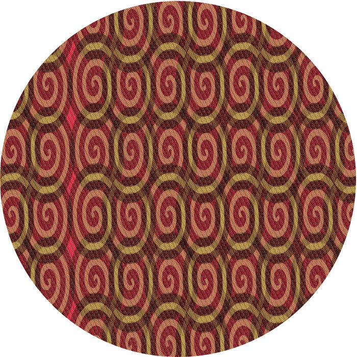 Square Machine Washable Transitional Cranberry Red Rug in a Living Room, wshpat3485org