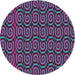 Sideview of Patterned Light Purple Blue Novelty Rug, pat3485