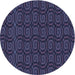 Square Patterned Deep Periwinkle Purple Rug, pat3486blu