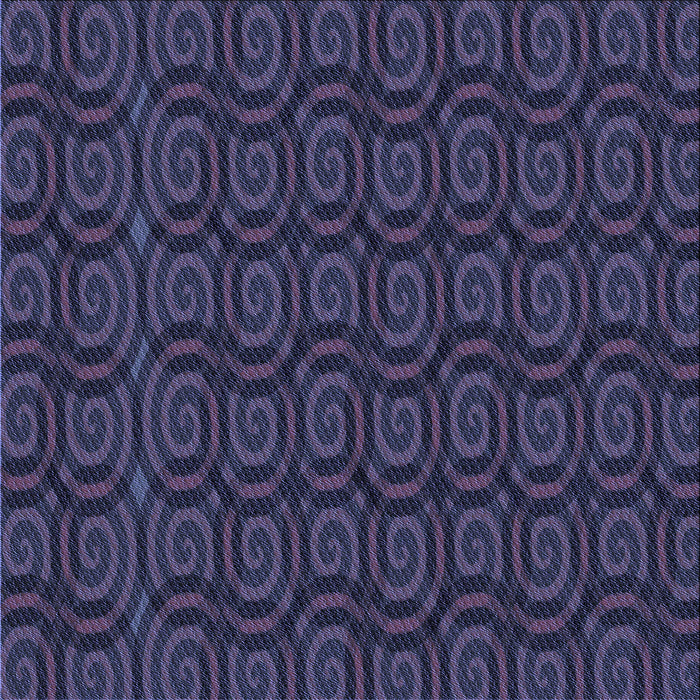 Round Patterned Deep Periwinkle Purple Rug, pat3486blu
