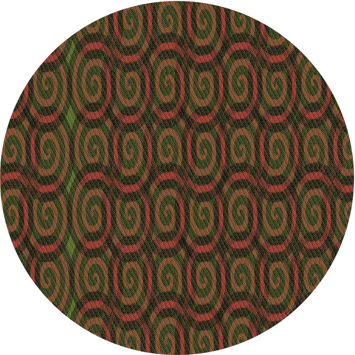 Square Patterned Dark Bronze Brown Rug, pat3486brn