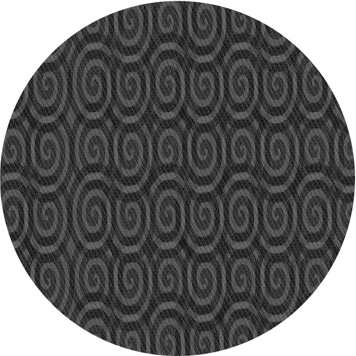 Square Patterned Midnight Gray Rug, pat3486gry