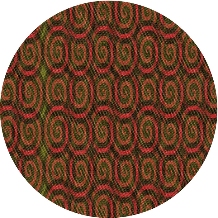 Square Patterned Dark Bronze Brown Rug, pat3486org