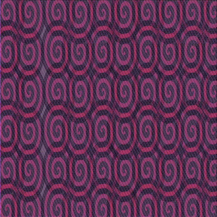 Round Patterned Medium Violet Red Pink Rug, pat3486pur