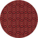 Square Patterned Red Rug, pat3486rd