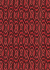 Machine Washable Transitional Red Rug, wshpat3486rd