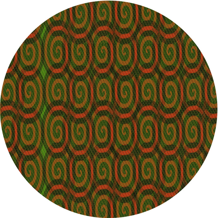 Square Patterned Oak Brown Rug, pat3486yw