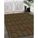 Machine Washable Transitional Night Red Rug in a Family Room, wshpat3486