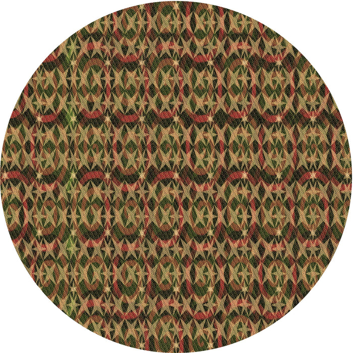 Square Machine Washable Transitional Bakers Brown Rug in a Living Room, wshpat3487brn