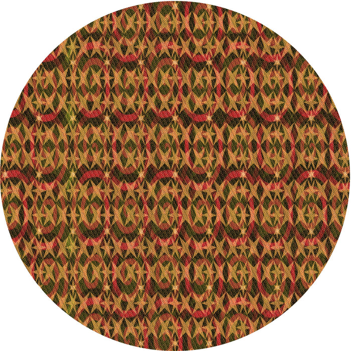 Square Machine Washable Transitional Saffron Red Rug in a Living Room, wshpat3487org