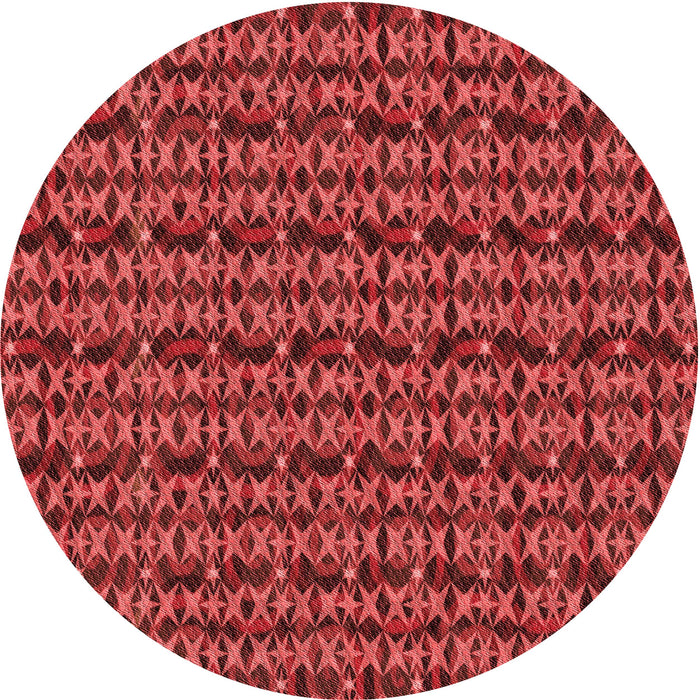 Square Patterned Red Rug, pat3487rd