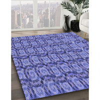 Patterned Purple Mimosa Purple Rug, pat3488blu