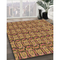 Patterned Sienna Brown Rug, pat3488brn