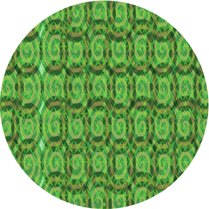 Square Patterned Green Rug, pat3488grn