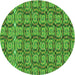 Square Patterned Green Rug, pat3488grn