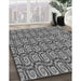 Machine Washable Transitional Grey Gray Rug in a Family Room, wshpat3488gry