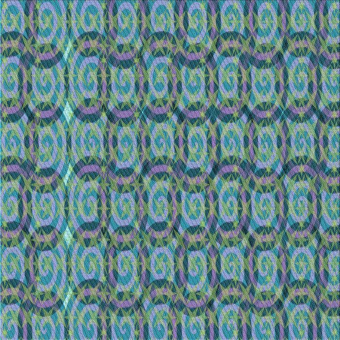 Round Patterned Azure Blue Rug, pat3488lblu