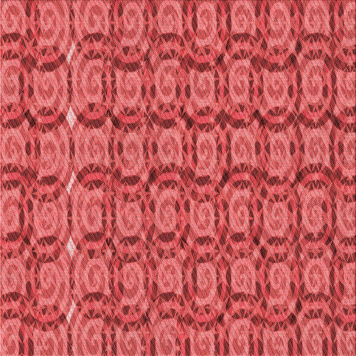 Round Patterned Red Rug, pat3488rd