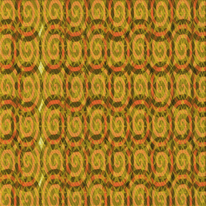 Round Patterned Mahogany Brown Rug, pat3488yw