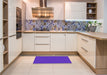 Patterned Purple Plum Purple Rug in a Kitchen, pat3489pur