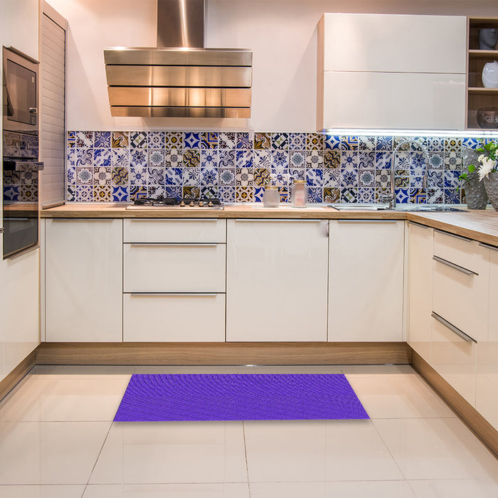 Patterned Purple Plum Purple Rug in a Kitchen, pat3489pur