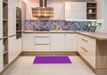 Machine Washable Transitional Neon Purple Rug in a Kitchen, wshpat3489