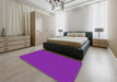 Patterned Neon Purple Novelty Rug in a Bedroom, pat3489