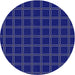 Square Patterned Earth Blue Rug, pat349blu