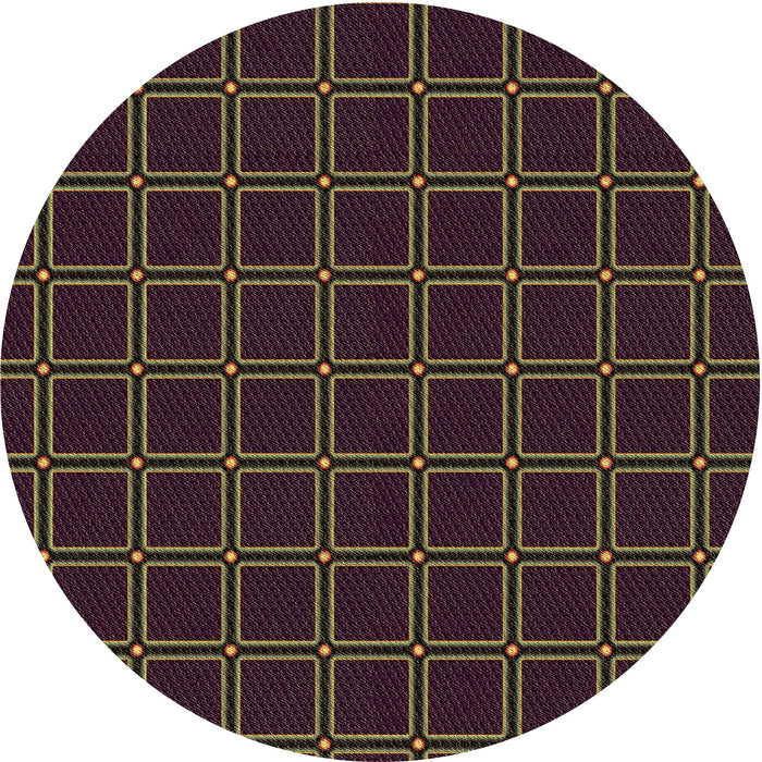 Square Patterned Chocolate Brown Rug, pat349brn