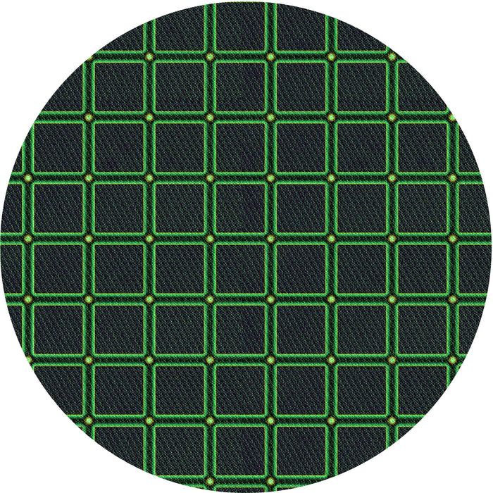 Square Patterned Midnight Gray Rug, pat349grn