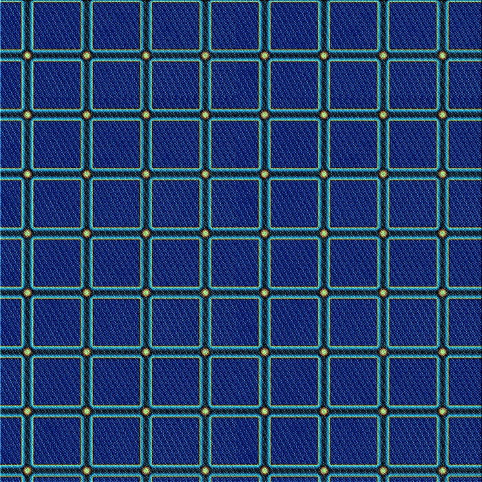 Round Patterned Denim Dark Blue Rug, pat349lblu