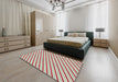 Machine Washable Transitional Cherry Red Rug in a Bedroom, wshpat3490