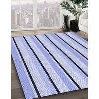 Patterned Blue Rug, pat3493blu