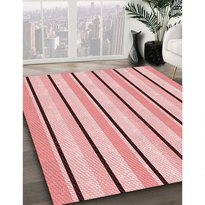 Machine Washable Transitional Red Rug in a Family Room, wshpat3493rd