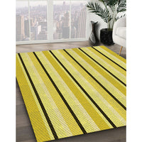 Patterned Bold Yellow Rug, pat3493yw