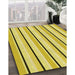 Machine Washable Transitional Bold Yellow Rug in a Family Room, wshpat3493yw