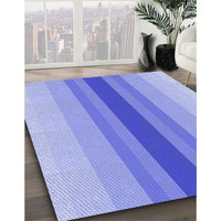 Patterned Jeans Blue Rug, pat3494blu