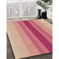 Patterned Red Rug, pat3494brn