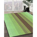 Machine Washable Transitional Olive Green Rug in a Family Room, wshpat3494grn